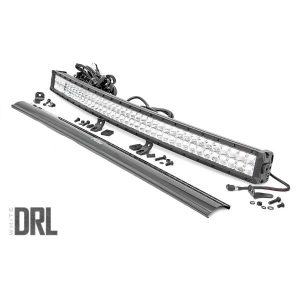 40 Inch Chrome Series LED Light Bar Curved Dual Row  Cool White DRL