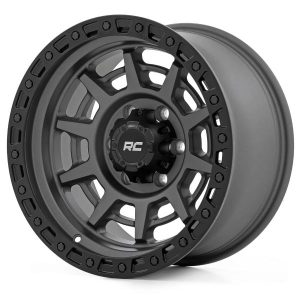 Rough Country 85 Series WheelSimulated Beadlock Gunmetal Gray/Black 17x9 6x5.5 +25mm