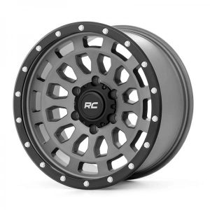 Rough Country 87 Series Wheel | Simulated Beadlock | Gray/Black | 17x8.5 |6x5.5 | +0mm