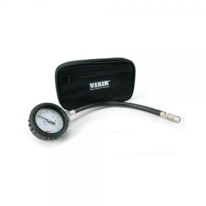 Manometro 2.5" Tire Gauge w/Hose 0 to 100 PSI. with Storage Pouch