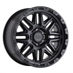 BLACK RHINO ALAMO 20x9.0 8/165 ET06 CB122.1 GLOSS BLACK W/MACHINED FACE & STAINLESS BOLTS