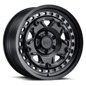 BLACK RHINO GRANGE 20X9.0 8/165 ET-18 CB125.1 MATTE BLACK W/MACHINED TINT RING