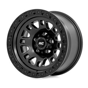 Rough Country 82 Series Wheel One-Piece | Semi Gloss Black | 17x9 | 6x5.5 | -12mm