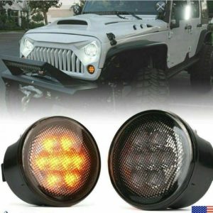 LED Turn Signal Light Assembly Smoke Lens Fit's 2007-2018 Jeep Wrangler JK