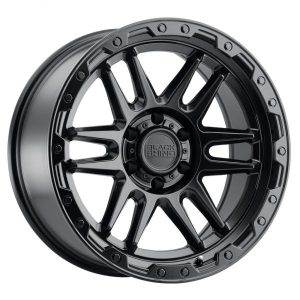 BLACK RHINO APACHE 20X9.0 6/135 ET-18 CB87.1 MATTE BLACK W/BLACK BOLTS